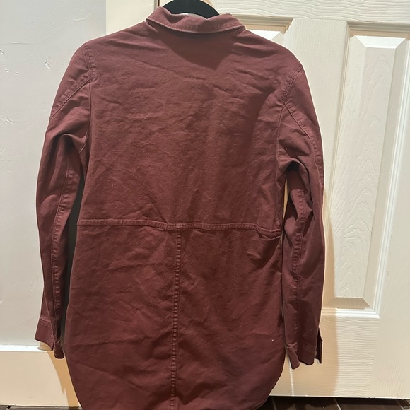 Stio Men's Burgundy Button-Up Shacket - Picture 2 of 5